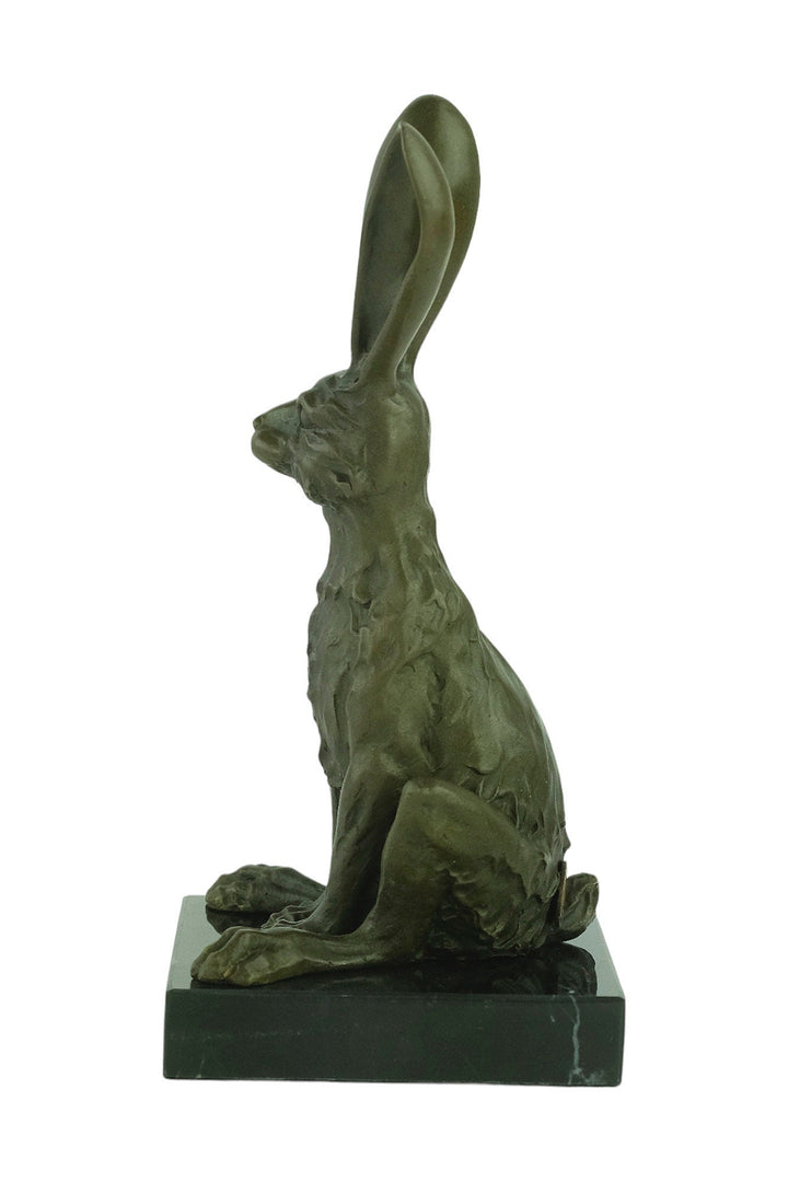 Bronze Hare Sculpture by Milo Animal Art Statue Bronze Sitting Hare Sculpture Hunting Decoration Bronze Animal Statue Hunting Sculpture