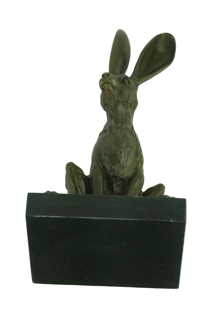 Bronze Hare Sculpture by Milo Animal Art Statue Bronze Sitting Hare Sculpture Hunting Decoration Bronze Animal Statue Hunting Sculpture