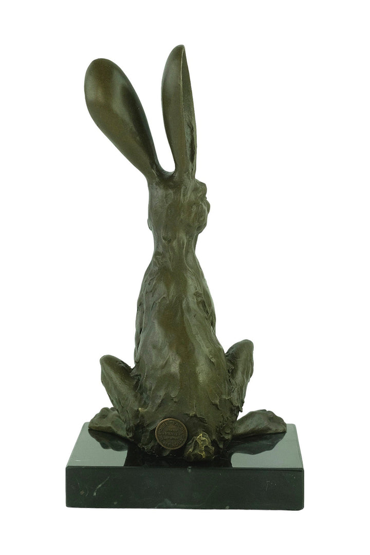 Bronze Hare Sculpture by Milo Animal Art Statue Bronze Sitting Hare Sculpture Hunting Decoration Bronze Animal Statue Hunting Sculpture