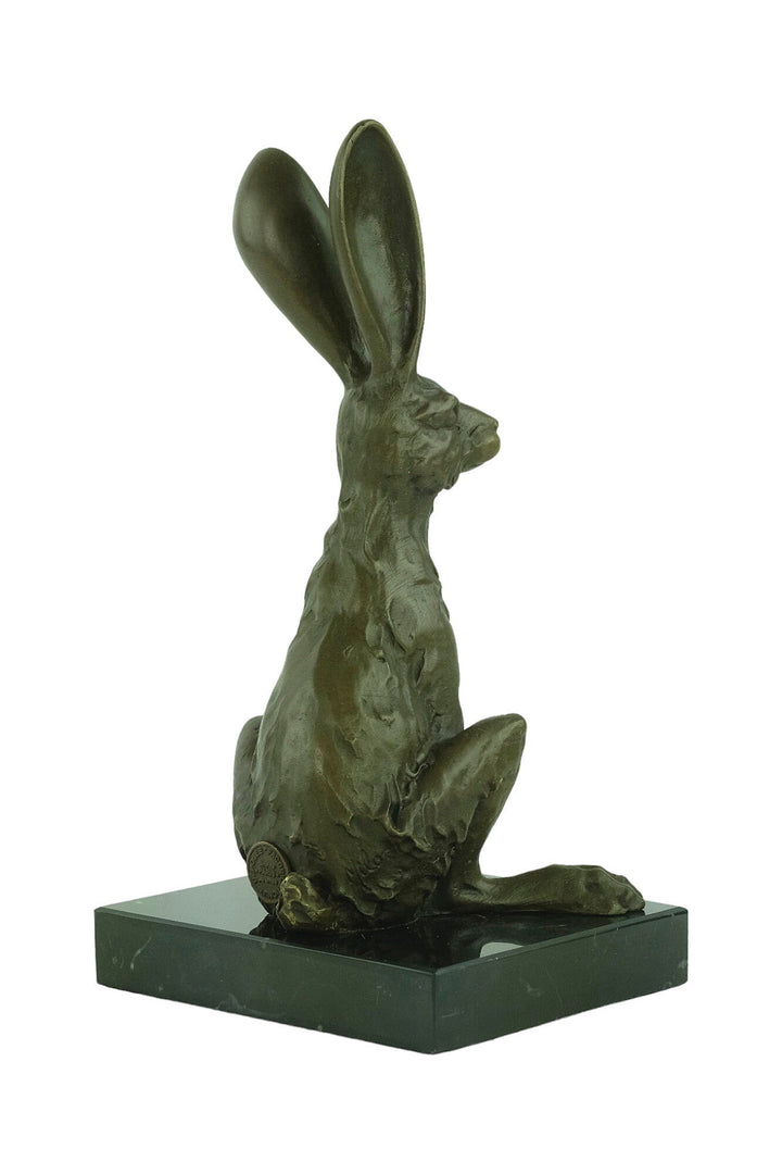 Bronze Hare Sculpture by Milo Animal Art Statue Bronze Sitting Hare Sculpture Hunting Decoration Bronze Animal Statue Hunting Sculpture