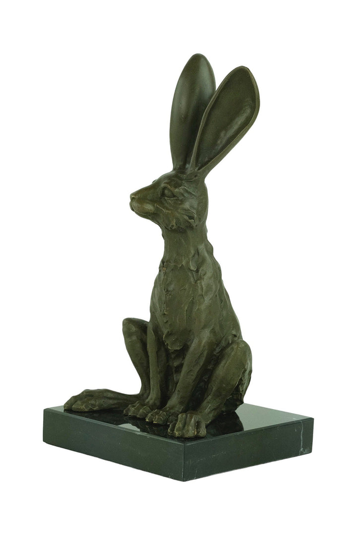 Bronze Hare Sculpture by Milo Animal Art Statue Bronze Sitting Hare Sculpture Hunting Decoration Bronze Animal Statue Hunting Sculpture