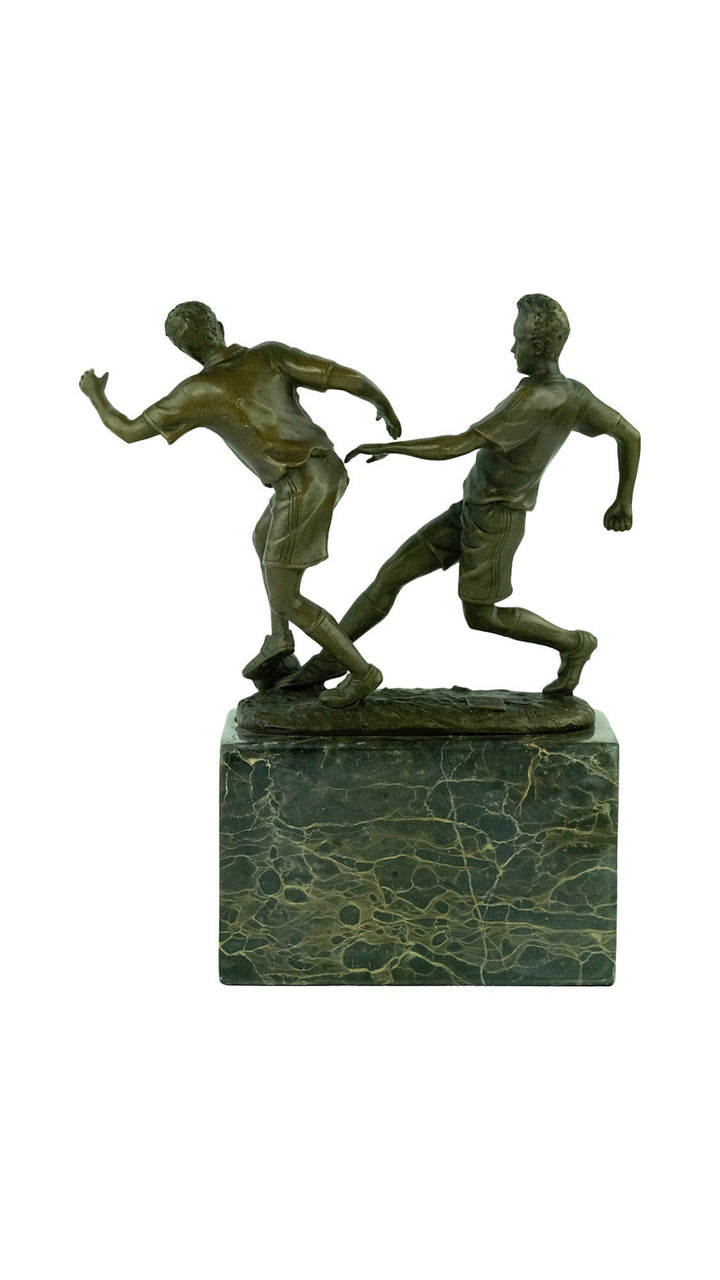 Bronze Football Sculpture signed Milo Bronze Sports Statue Soccer Player Sculpture in Bronze Sport Decoration Football Player Gift Sport Art