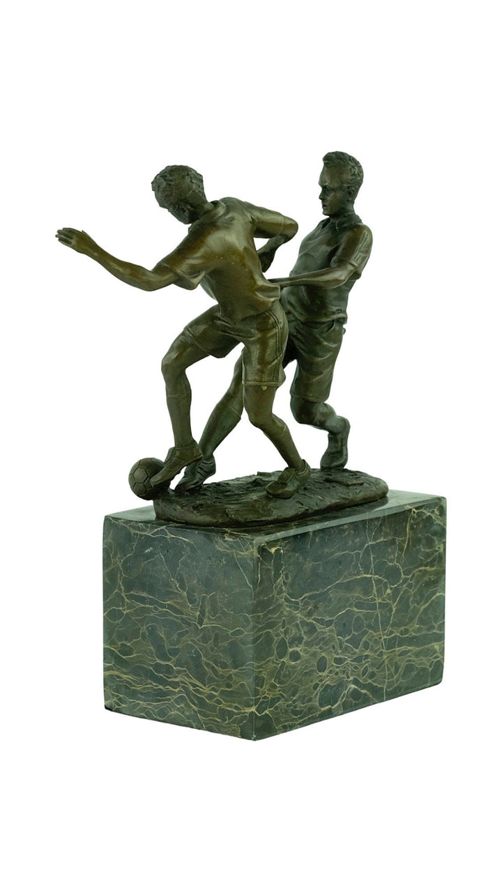 Bronze Football Sculpture signed Milo Bronze Sports Statue Soccer Player Sculpture in Bronze Sport Decoration Football Player Gift Sport Art