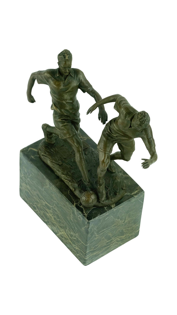 Bronze Football Sculpture signed Milo Bronze Sports Statue Soccer Player Sculpture in Bronze Sport Decoration Football Player Gift Sport Art