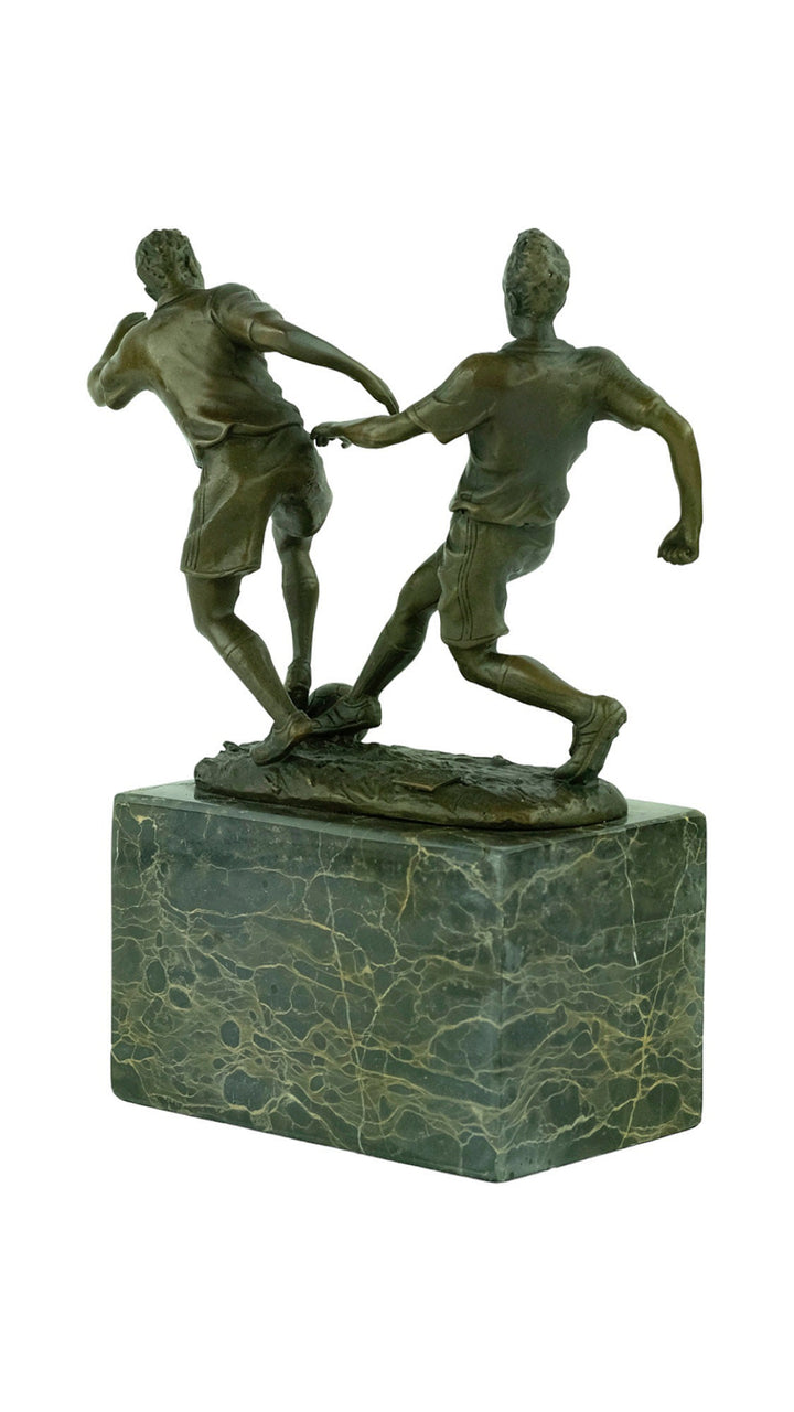 Bronze Football Sculpture signed Milo Bronze Sports Statue Soccer Player Sculpture in Bronze Sport Decoration Football Player Gift Sport Art