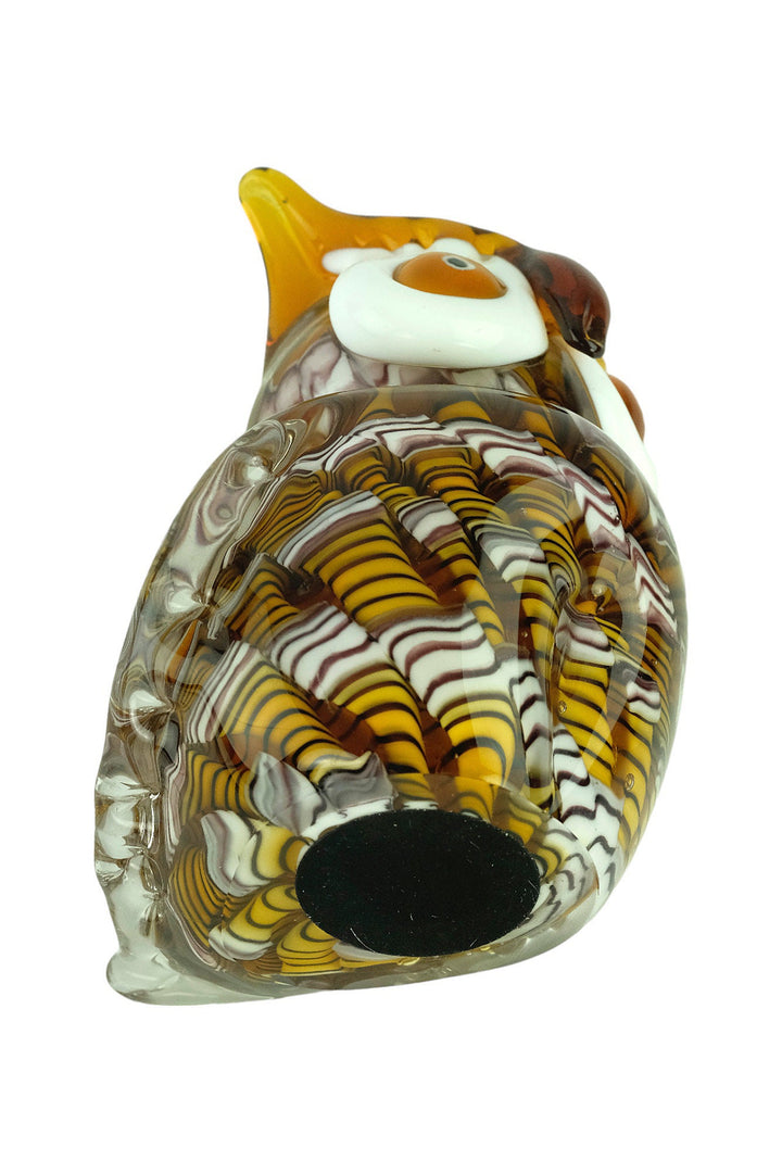 Glass Owl Sculpture in Murano Style Italian Design Sculpture Owl Lovers Gift Glass Owl Statue Owl Decoration Owl Art Figurine Italian Art