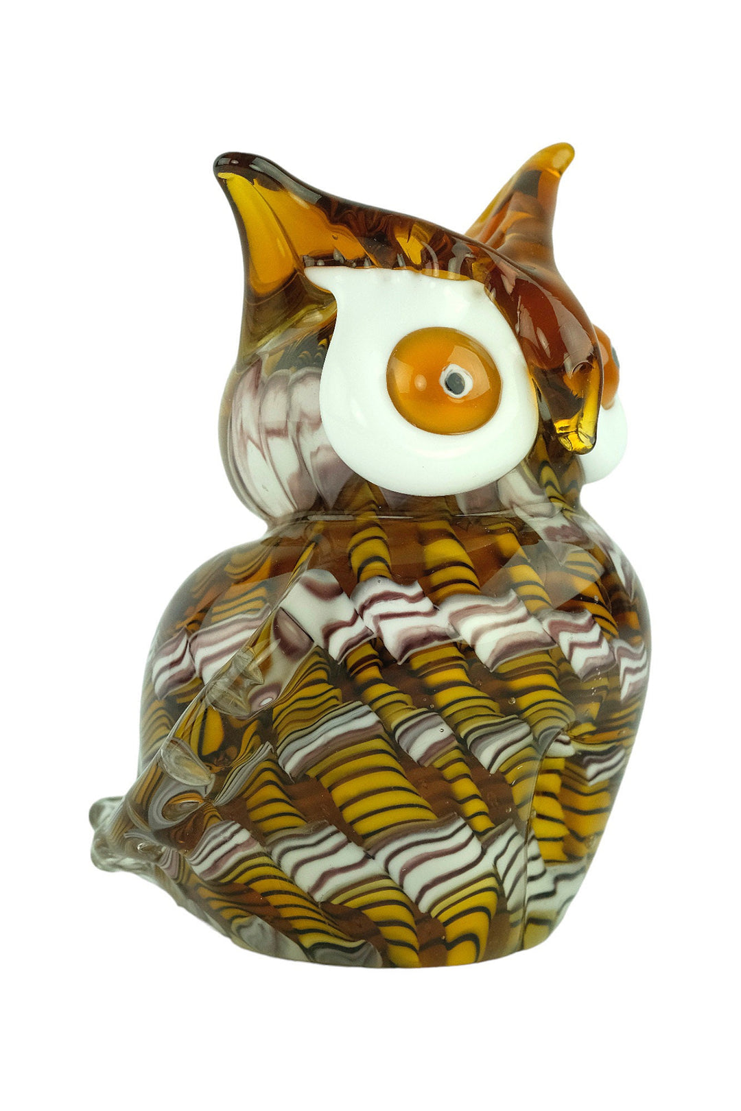 Glass Owl Sculpture in Murano Style Italian Design Sculpture Owl Lovers Gift Glass Owl Statue Owl Decoration Owl Art Figurine Italian Art