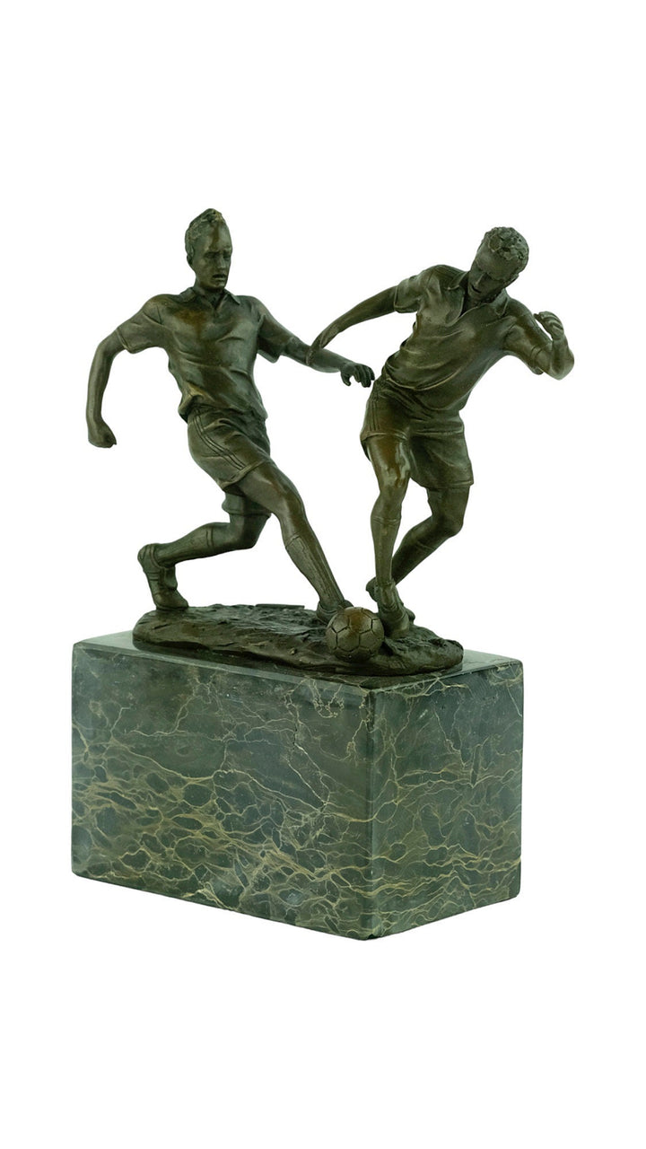 Bronze Football Sculpture signed Milo Bronze Sports Statue Soccer Player Sculpture in Bronze Sport Decoration Football Player Gift Sport Art