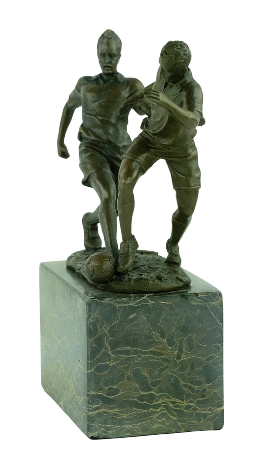 Bronze Football Sculpture signed Milo Bronze Sports Statue Soccer Player Sculpture in Bronze Sport Decoration Football Player Gift Sport Art