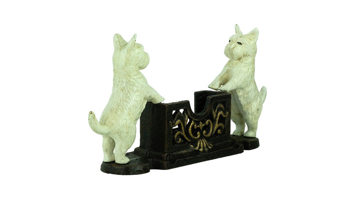 Cast Iron Card Holder with Two Scottish Terrier Dogs Decorative Card Holder Dog Lovers Gift Scottish Terrier Sculpture Card Tray Dog Deco