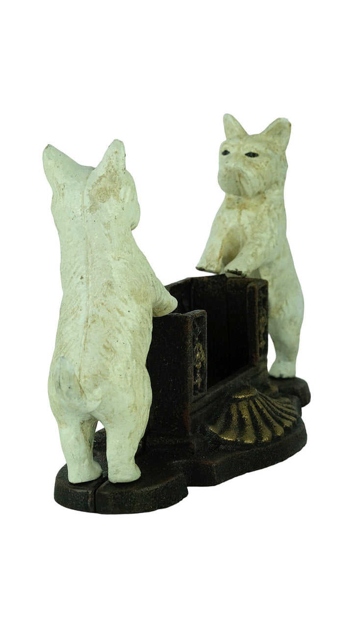 Cast Iron Card Holder with Two Scottish Terrier Dogs Decorative Card Holder Dog Lovers Gift Scottish Terrier Sculpture Card Tray Dog Deco