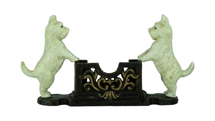 Cast Iron Card Holder with Two Scottish Terrier Dogs Decorative Card Holder Dog Lovers Gift Scottish Terrier Sculpture Card Tray Dog Deco