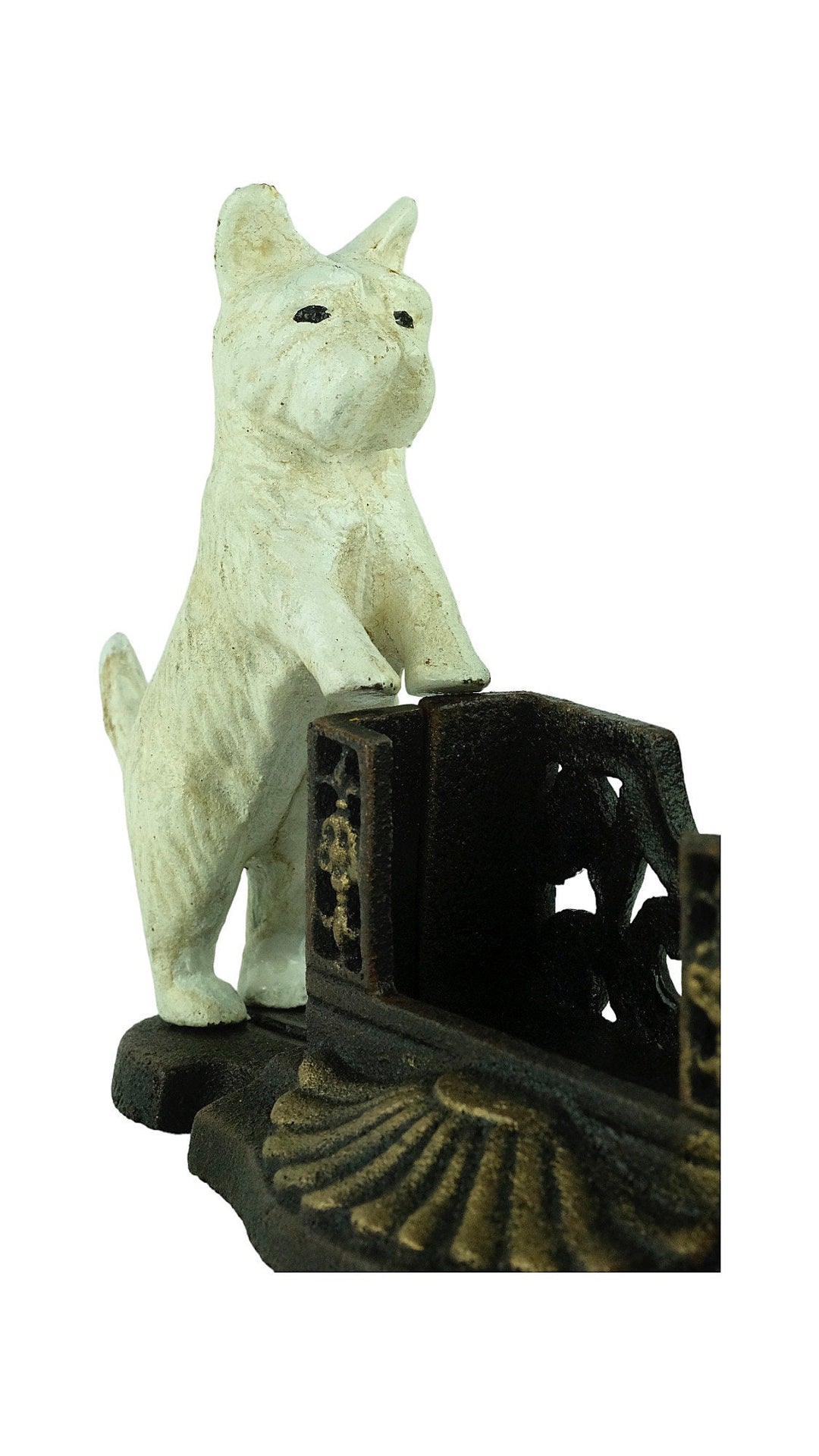 Cast Iron Card Holder with Two Scottish Terrier Dogs Decorative Card Holder Dog Lovers Gift Scottish Terrier Sculpture Card Tray Dog Deco