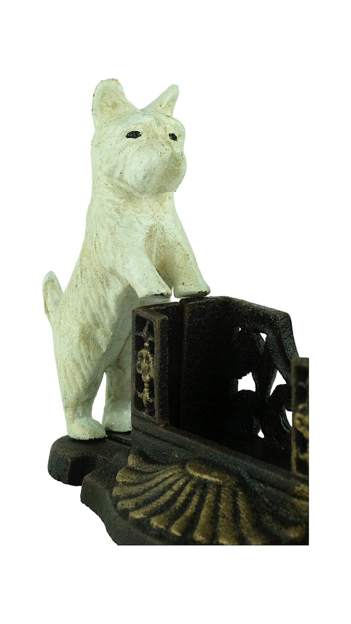 Cast Iron Card Holder with Two Scottish Terrier Dogs Decorative Card Holder Dog Lovers Gift Scottish Terrier Sculpture Card Tray Dog Deco