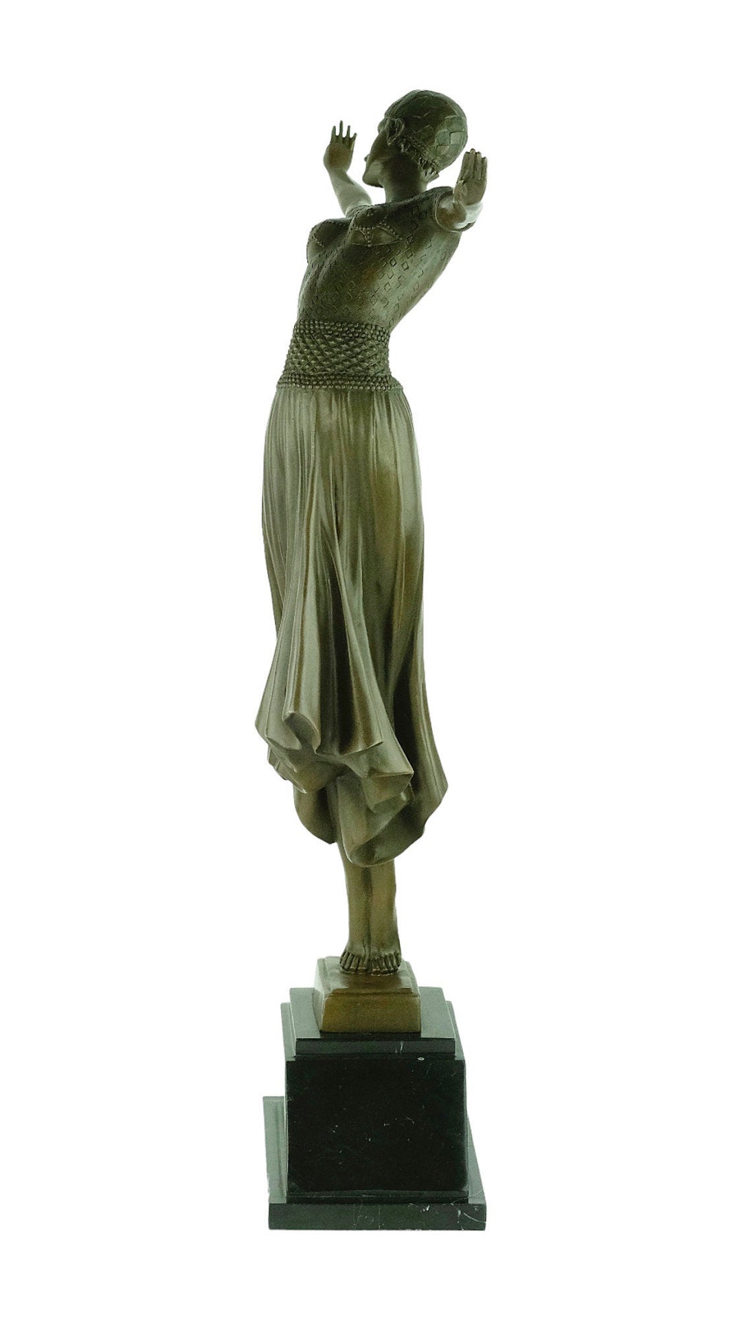 Large Bronze Dancer Sculpture in Art Deco Style Bronze Spanish Dancer Statue Chiparus Sculpture Bronze Art Deco Sculpture Dancing Female