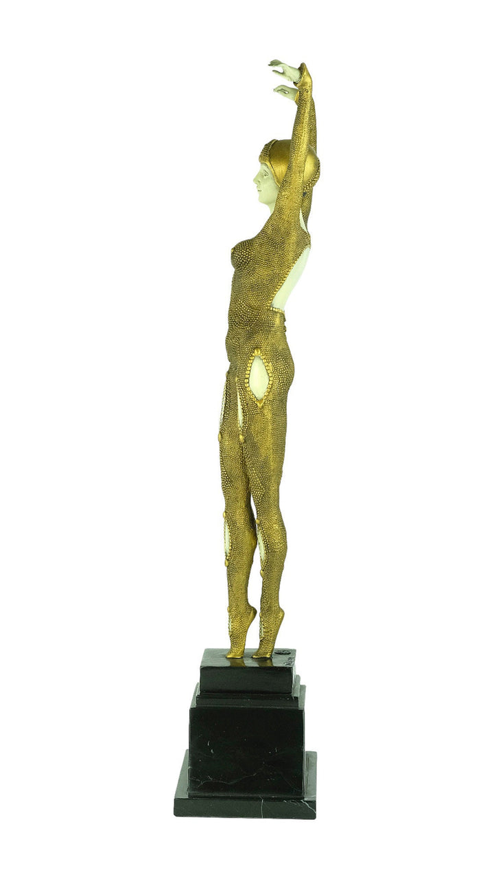 Large Bronze Dancer Sculpture in Art Deco Style Bronze Chiparus Statue Dourga Sculpture Art Deco Female Sculpture Bronze Female Sculpture