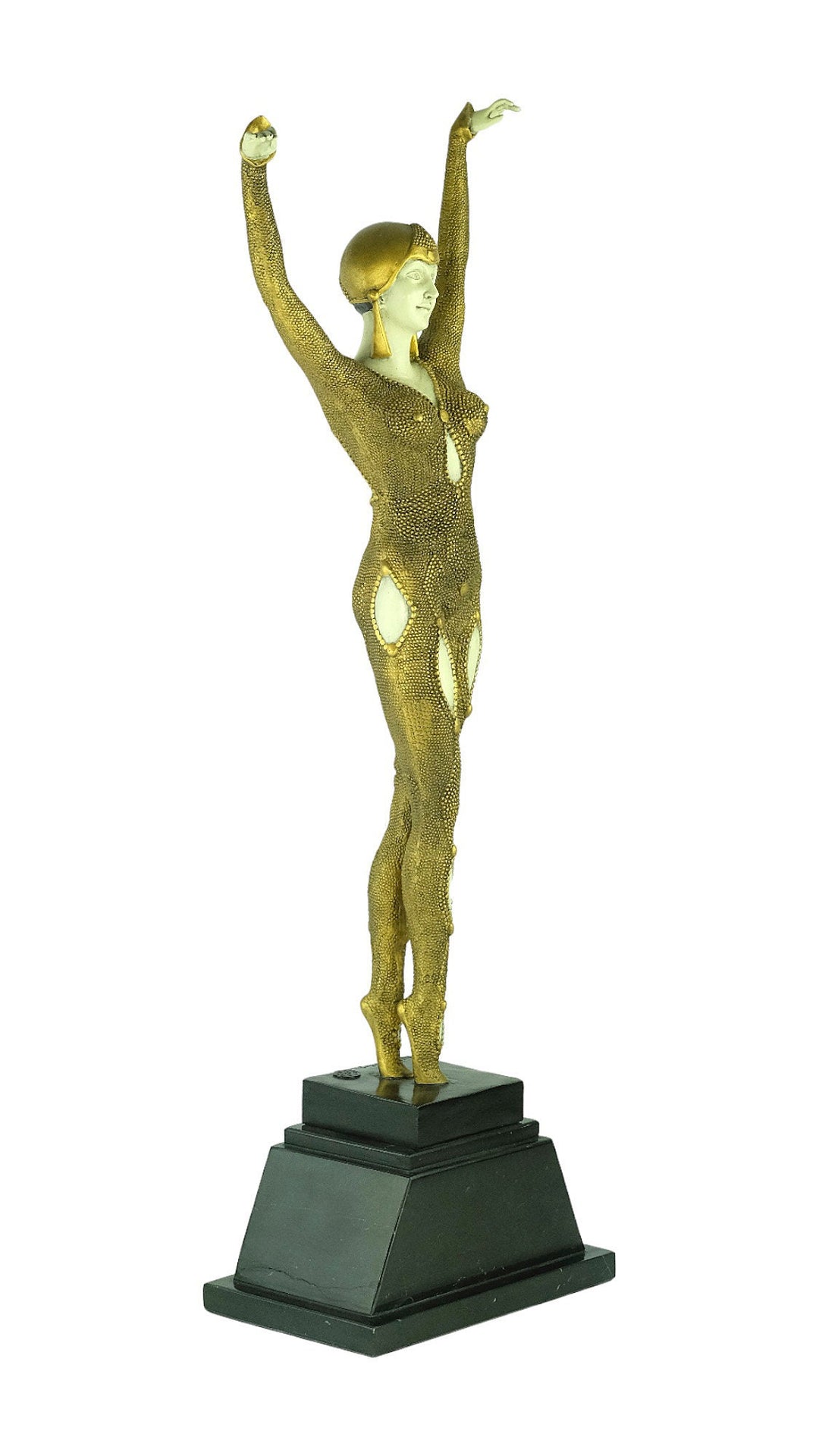 Large Bronze Dancer Sculpture in Art Deco Style Bronze Chiparus Statue Dourga Sculpture Art Deco Female Sculpture Bronze Female Sculpture