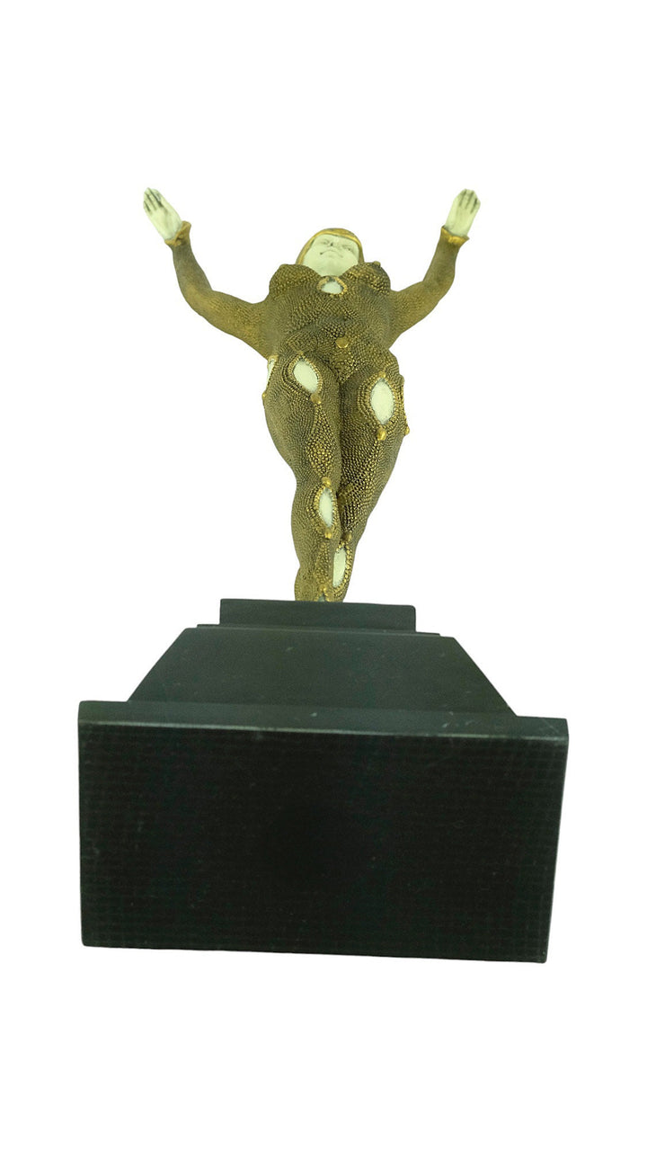Large Bronze Dancer Sculpture in Art Deco Style Bronze Chiparus Statue Dourga Sculpture Art Deco Female Sculpture Bronze Female Sculpture