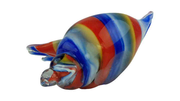Glass Conch Shell Sculpture in Murano Style Sea Shell Art Figurine Italian Design Statue Murano Collectable Glass Sculpture Nautical Decor