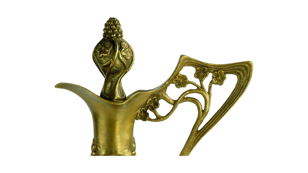 Bronze Mounted Porcelain Wine Jug in Jugendstil Style with Floral Decoration Jugendstil Lovers Gift Claret Jug Wine Lovers Gift Table Deco