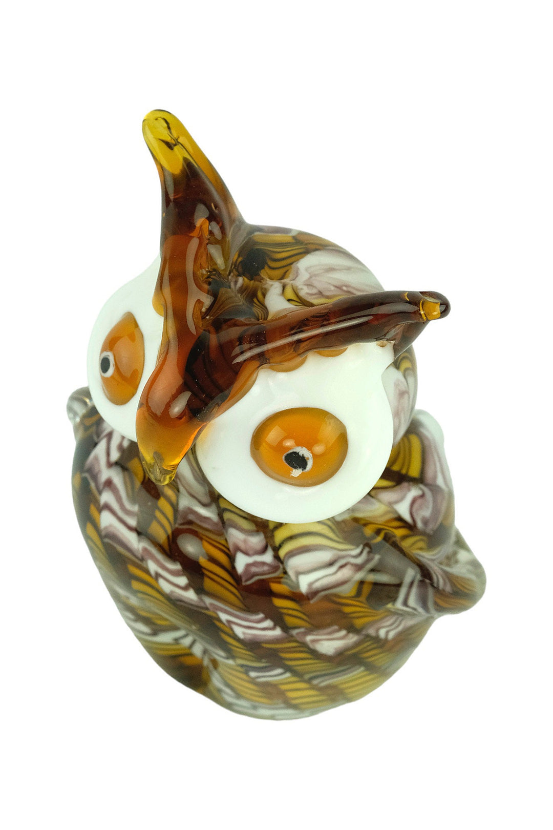 Glass Owl Sculpture in Murano Style Italian Design Sculpture Owl Lovers Gift Glass Owl Statue Owl Decoration Owl Art Figurine Italian Art