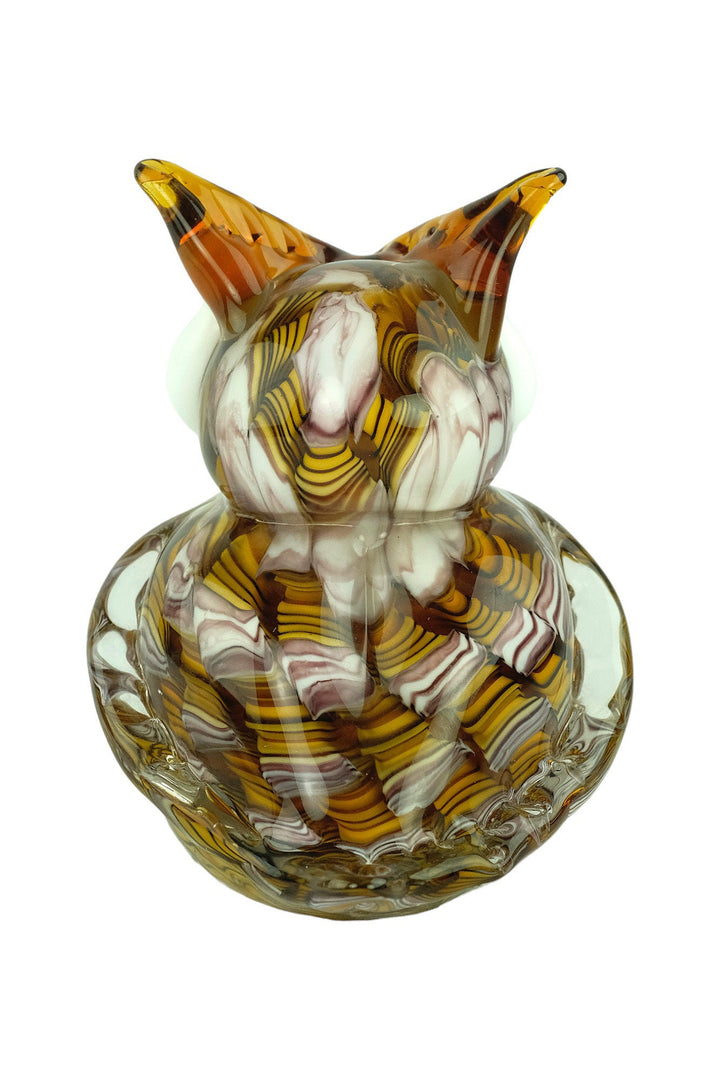 Glass Owl Sculpture in Murano Style Italian Design Sculpture Owl Lovers Gift Glass Owl Statue Owl Decoration Owl Art Figurine Italian Art