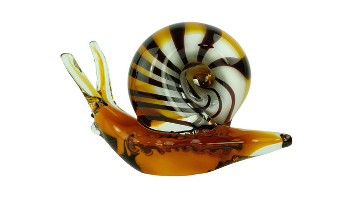 Glass Snail Sculpture in Murano Style Animal Art Figurine Glass Snail Statue Art Statues Snail Decoration Murano Style Glass Figurines Snail