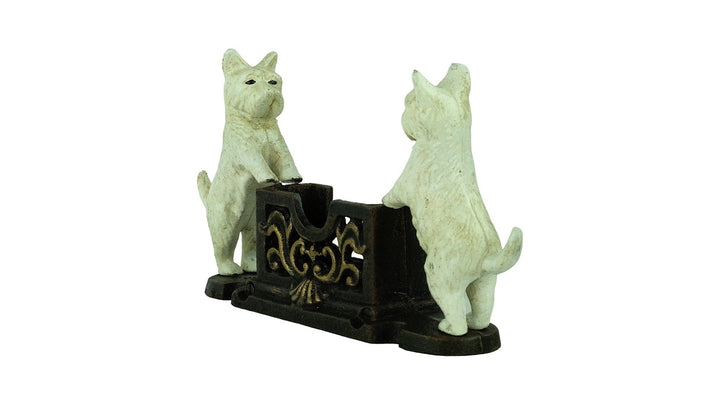 Cast Iron Card Holder with Two Scottish Terrier Dogs Decorative Card Holder Dog Lovers Gift Scottish Terrier Sculpture Card Tray Dog Deco