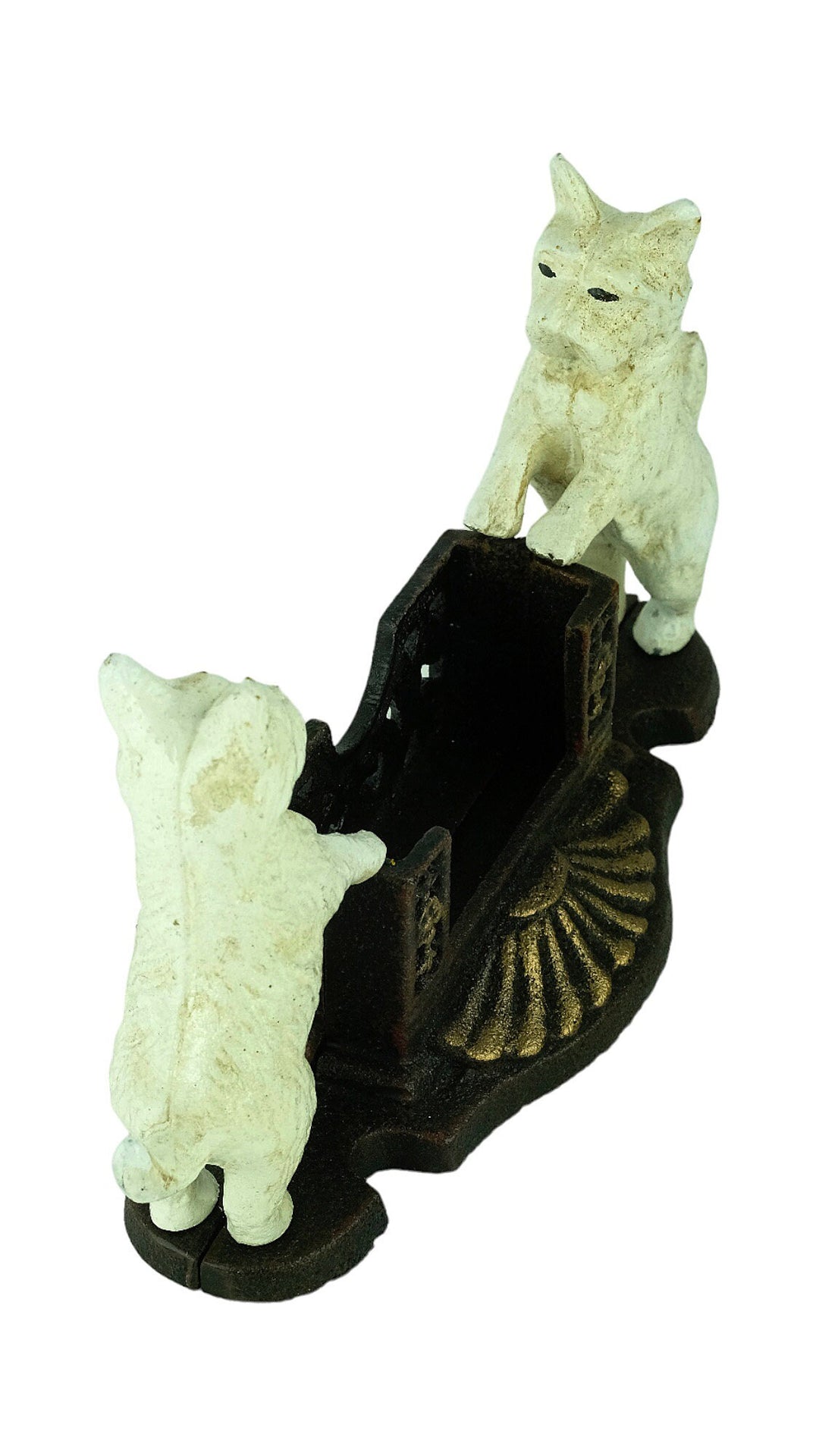 Cast Iron Card Holder with Two Scottish Terrier Dogs Decorative Card Holder Dog Lovers Gift Scottish Terrier Sculpture Card Tray Dog Deco