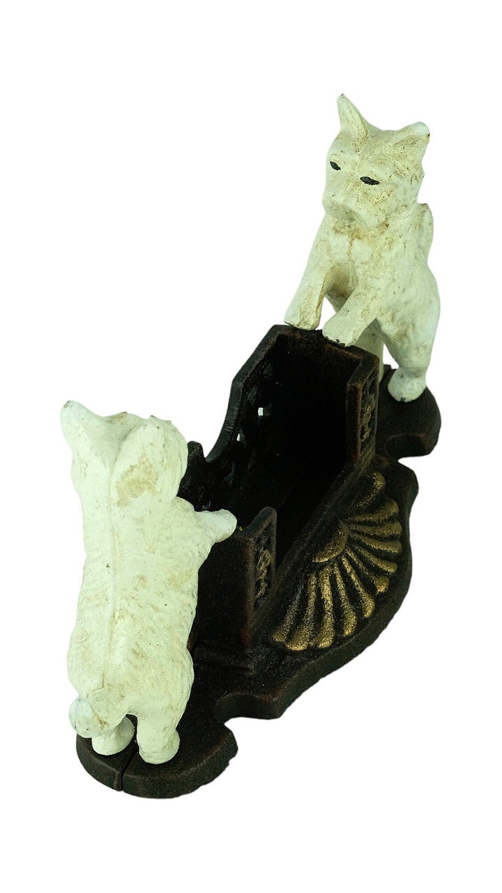 Cast Iron Card Holder with Two Scottish Terrier Dogs Decorative Card Holder Dog Lovers Gift Scottish Terrier Sculpture Card Tray Dog Deco