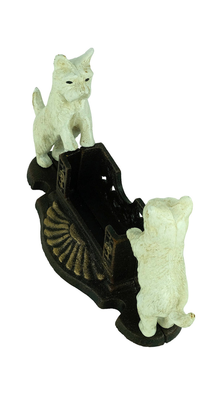 Cast Iron Card Holder with Two Scottish Terrier Dogs Decorative Card Holder Dog Lovers Gift Scottish Terrier Sculpture Card Tray Dog Deco