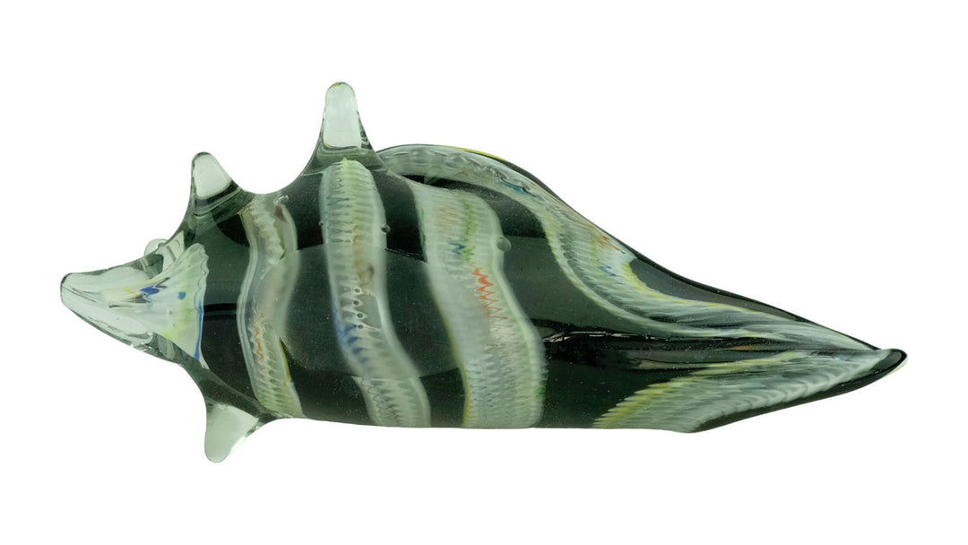 Glass Sea Shell Sculpture in Murano Style Italian Design Statue Glass Conch Shell Nautical Decor Sea Life Figurine Sea Shell Lovers Gift