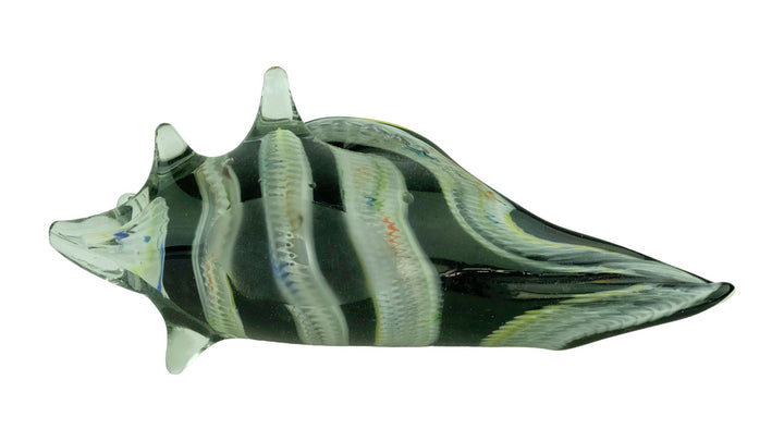 Glass Sea Shell Sculpture in Murano Style Italian Design Statue Glass Conch Shell Nautical Decor Sea Life Figurine Sea Shell Lovers Gift