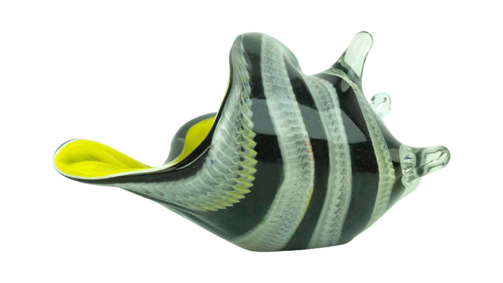 Glass Sea Shell Sculpture in Murano Style Italian Design Statue Glass Conch Shell Nautical Decor Sea Life Figurine Sea Shell Lovers Gift