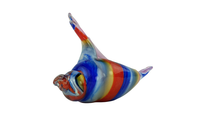 Glass Conch Shell Sculpture in Murano Style Sea Shell Art Figurine Italian Design Statue Murano Collectable Glass Sculpture Nautical Decor