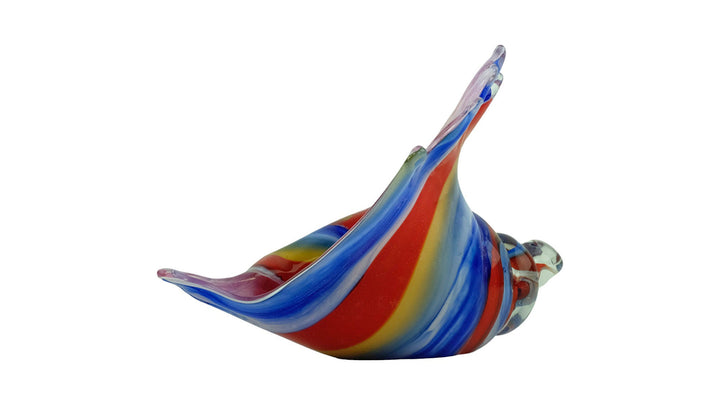 Glass Conch Shell Sculpture in Murano Style Sea Shell Art Figurine Italian Design Statue Murano Collectable Glass Sculpture Nautical Decor