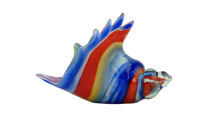 Glass Conch Shell Sculpture in Murano Style Sea Shell Art Figurine Italian Design Statue Murano Collectable Glass Sculpture Nautical Decor