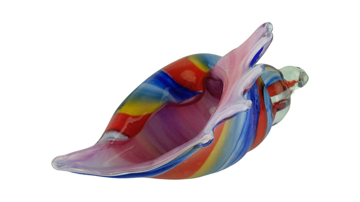 Glass Conch Shell Sculpture in Murano Style Sea Shell Art Figurine Italian Design Statue Murano Collectable Glass Sculpture Nautical Decor