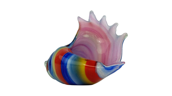Glass Conch Shell Sculpture in Murano Style Sea Shell Art Figurine Italian Design Statue Murano Collectable Glass Sculpture Nautical Decor