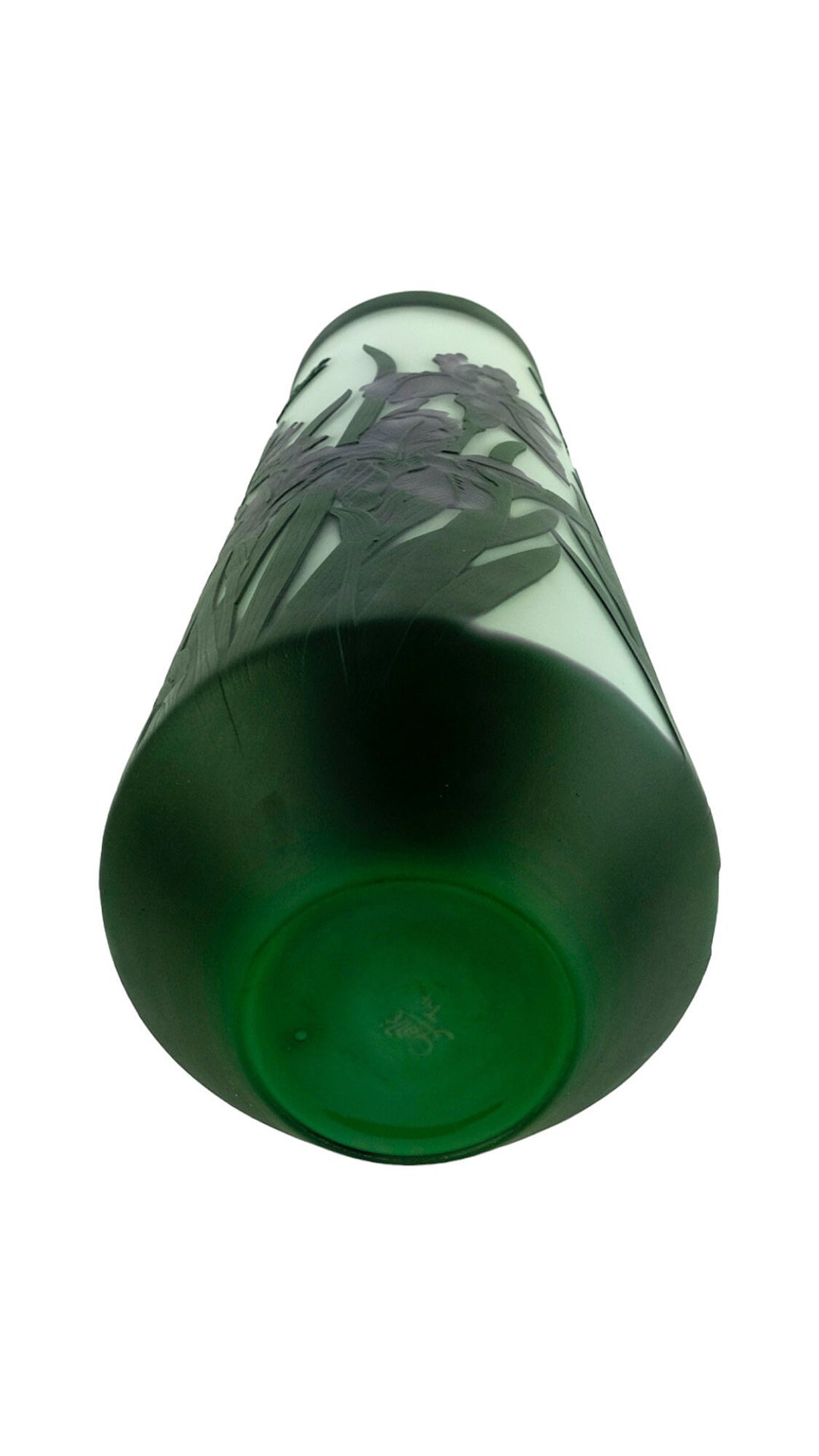 Art Nouveau style Cameo Glass Vase with Decor of Daffodils and Butterflies in the Style of Emile Galle Art Nouveau Vase Glass Galle Vase