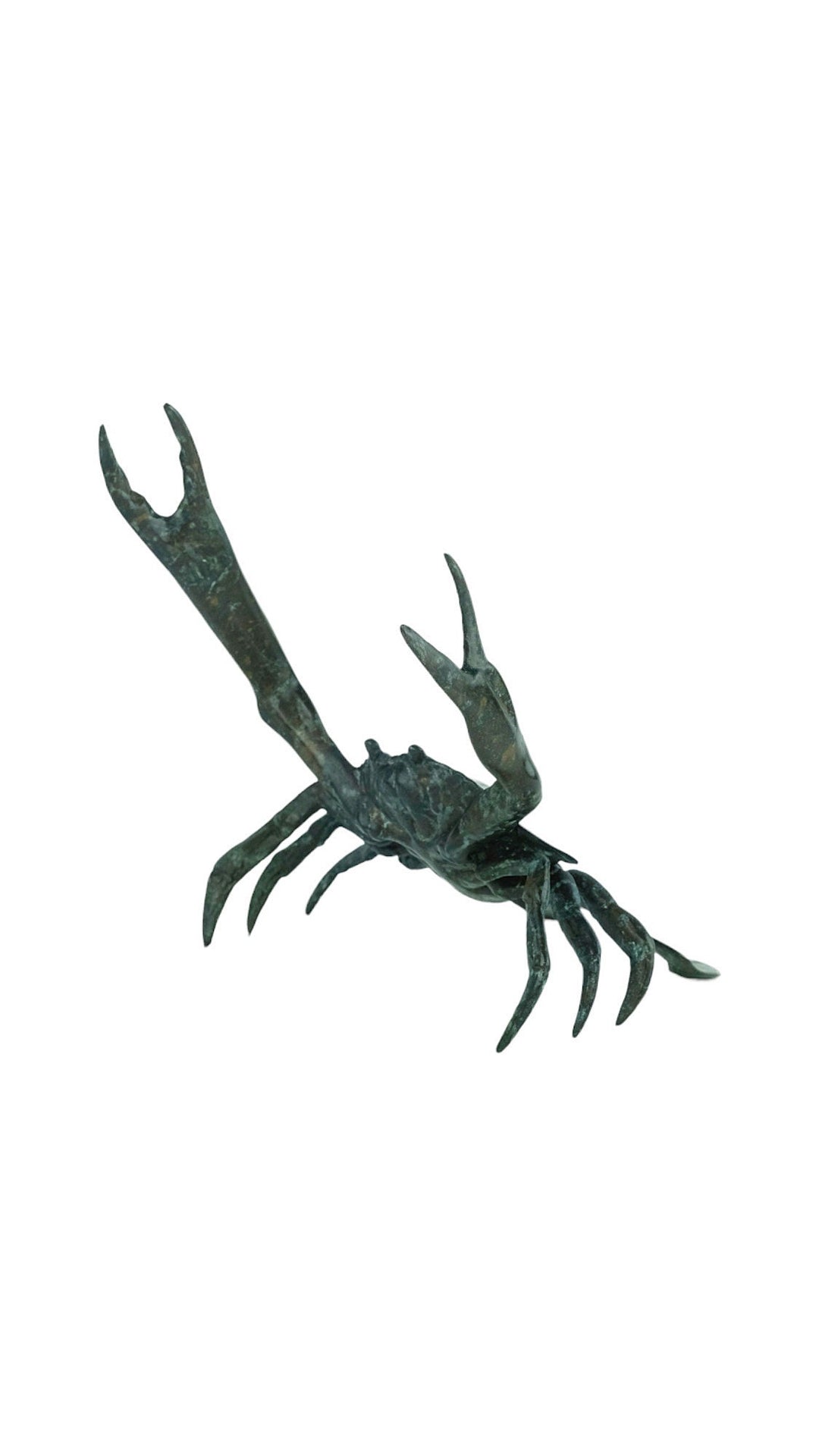 Bronze Crab Sculpture Animal Art Statue Sea Life Sculpture Contemporary Art Sculpture Crab Lovers Gift Crab Decoration Nautical Decor