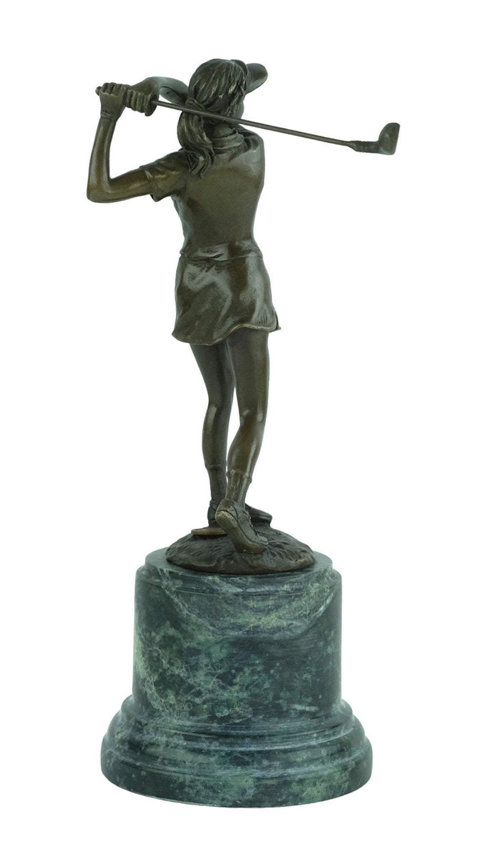 Bronze Golfer Statue Female Golfer Bronze Sculpture Golfing Figurine Lady Golfer in Swing Golfing Gift Bronze Figurine Golf Art Statue Sport