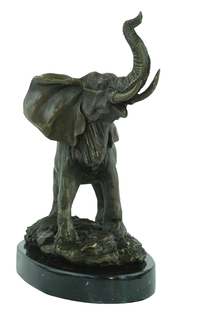 Bronze Elephant Sculpture Trumpeting Elephant Statue Bronze Wildlife Sculpture Elephant Lovers Gift Animal Sculpture African Animal Decor