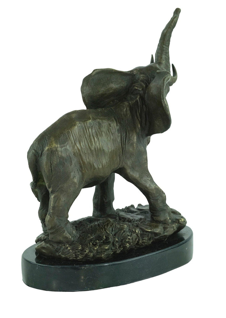 Bronze Elephant Sculpture Trumpeting Elephant Statue Bronze Wildlife Sculpture Elephant Lovers Gift Animal Sculpture African Animal Decor