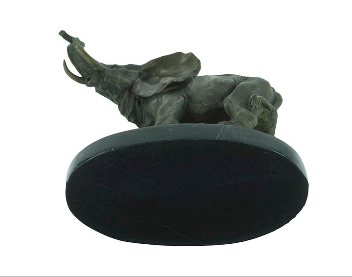 Bronze Elephant Sculpture Trumpeting Elephant Statue Bronze Wildlife Sculpture Elephant Lovers Gift Animal Sculpture African Animal Decor