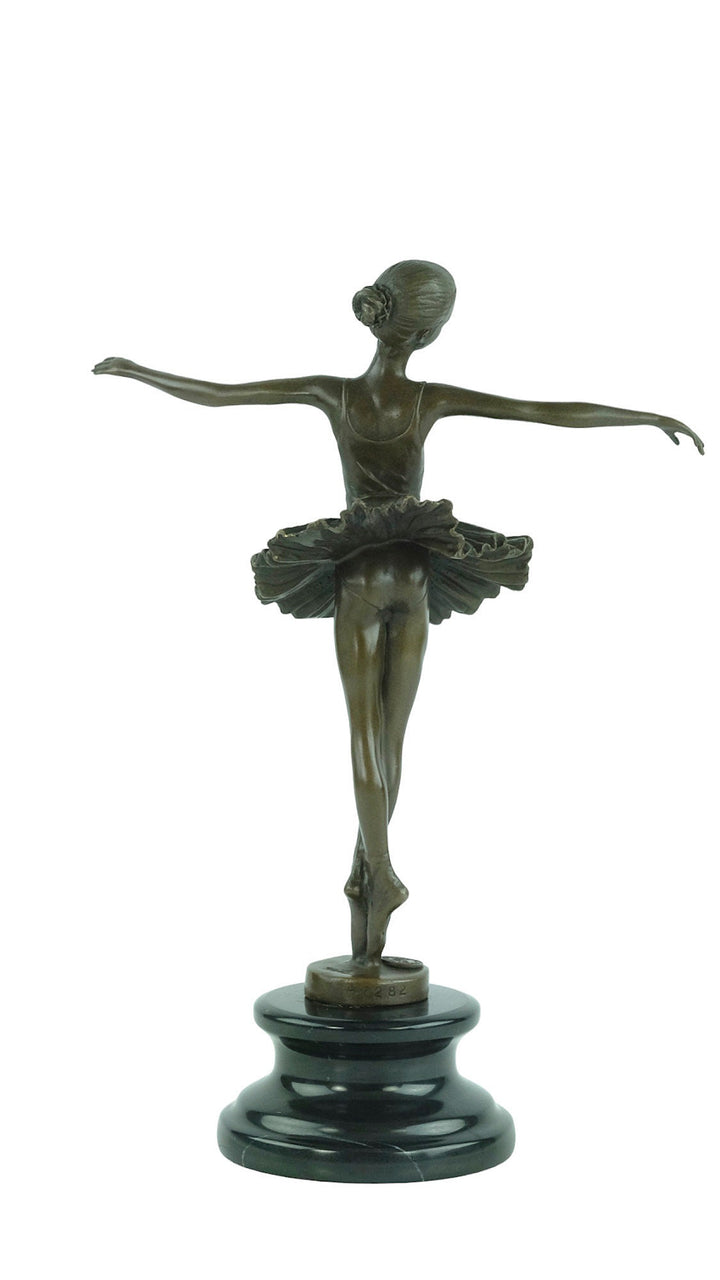 Bronze Ballerina Sculpture Young Ballerina Standing Tiptoe by Milo Ballerina Lovers Gift Contemporary Art Statue Dancer Gift Ballerina Decor