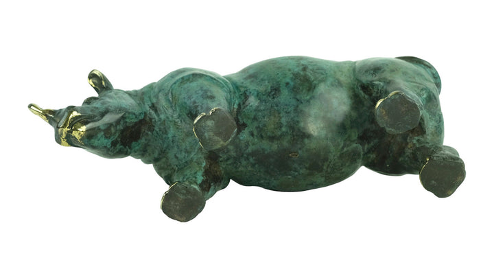 Bronze Rhino Sculpture Animal Art Figurine Bronze Rhino Statue Rhinoceros Decoration Wildlife Sculpture Rhino Lovers Gift Animal Statue