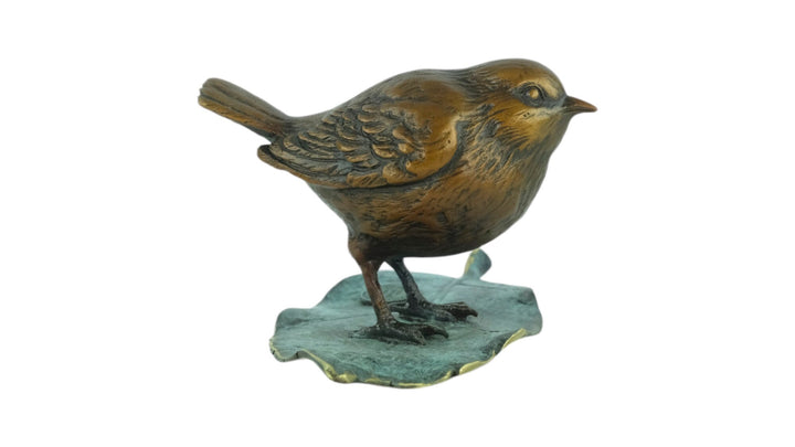 Bronze Sparrow Sculpture Modern Animal Statue Bird Lovers Gift Bronze Bird Figurine Animal Art Bronze Animal Sculpture Sparrow Lovers Gift