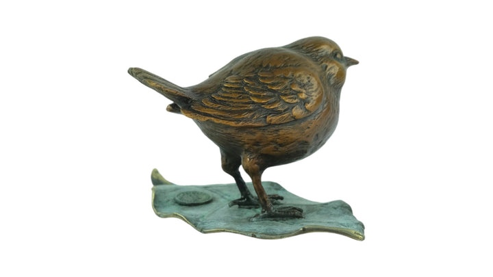 Bronze Sparrow Sculpture Modern Animal Statue Bird Lovers Gift Bronze Bird Figurine Animal Art Bronze Animal Sculpture Sparrow Lovers Gift