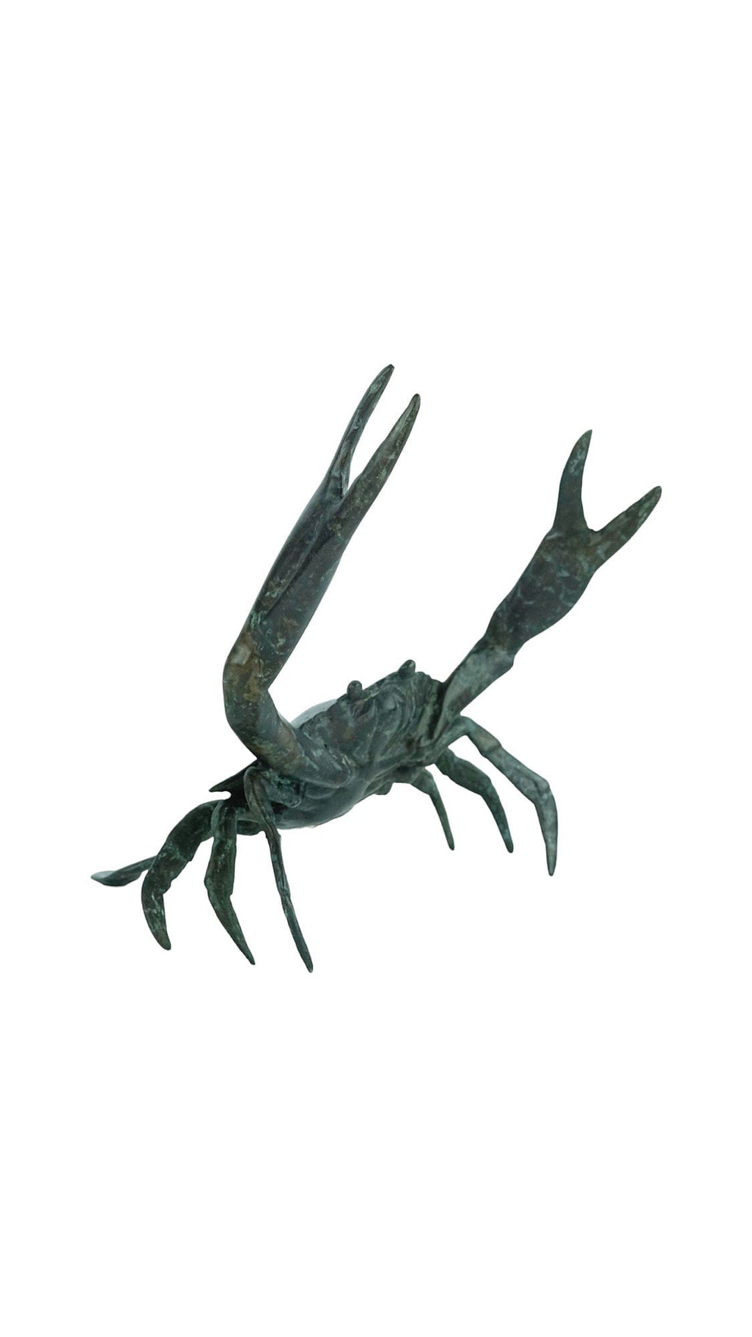 Bronze Crab Sculpture Animal Art Statue Sea Life Sculpture Contemporary Art Sculpture Crab Lovers Gift Crab Decoration Nautical Decor